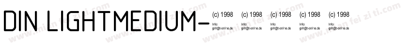 DIN LIGHTMEDIUM字体转换